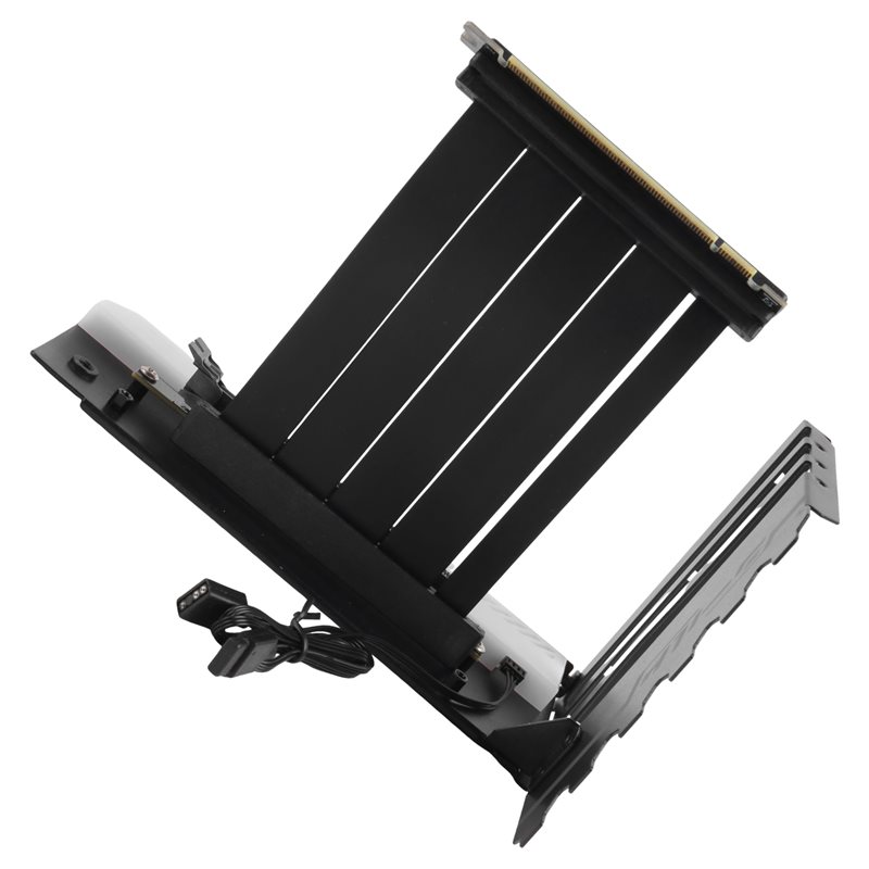 Pcie 4.0 X16 Riser Cable 90 Degree - PCI-E 4.0 X16 ライザーケーブル付き、垂直GPUマウントブラケット、ビデオカードサポートキット、90度右角