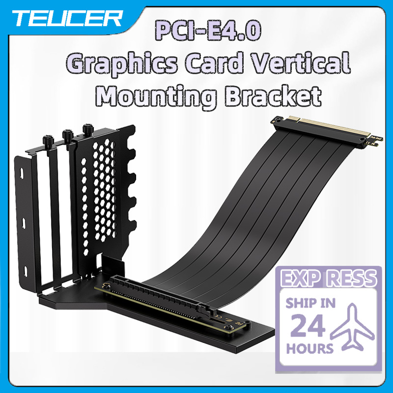 TEUCER 垂直 GPU 取り付けブラケット グラフィック - Pcie 4.0 X16 Riser Cable 90 Degree のレビューと価格